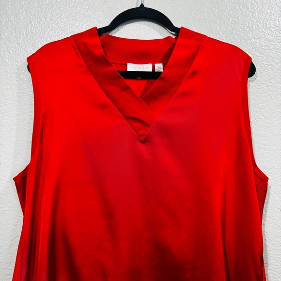 Ted Baker Red Sleeveless Women's Top Size 4 - Picture 3 of 11